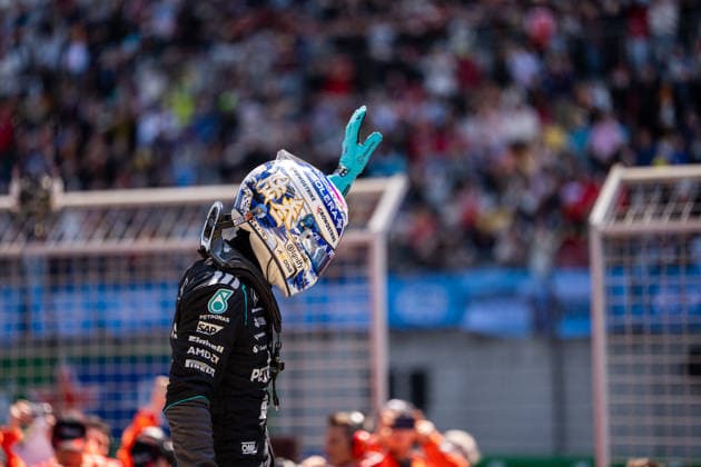 Shanghai Formula 1 Chinese Grand Prix - George Russell Wins the Sprint Race GEORGE RUSSELL (GBR) of Mercedes-AMG PETRONAS Formula One Team 63 after winning the Sprint Race on Saturday during the 2026 Formula 1 Heineken Chinese Grand Prix at the Shanghai Audi International Circuit on March 14, 2026. Photo by Antoine Lapeyre ABACAPRESS.COM Shanghai China  Copyright: xLapeyrexAntoine ABACAx