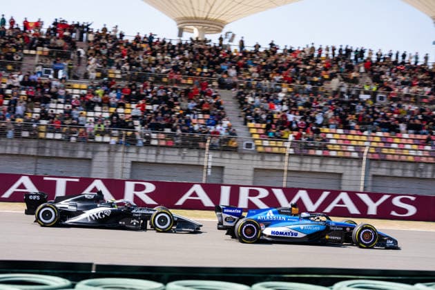 Shanghai Formula 1 Chinese Grand Prix - Sprint Race ALEXANDER ALBON (THA) of Atlassian Williams F1 Team 23 racing SERGIO PEREZ (MEX) of Cadillac Formula 1 Team 11 on Saturday during the 2026 Formula 1 Heineken Chinese Grand Prix at the Shanghai Audi International Circuit on March 14, 2026. Photo by Antoine Lapeyre ABACAPRESS.COM Shanghai China  Copyright: xLapeyrexAntoine ABACAx