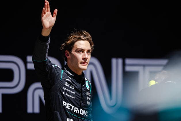 Shanghai Formula 1 Chinese Grand Prix - George Russell Wins the Sprint Race GEORGE RUSSELL (GBR) of Mercedes-AMG PETRONAS Formula One Team 63 SPRINT PARC FERME on Saturday during the 2026 Formula 1 Heineken Chinese Grand Prix at the Shanghai Audi International Circuit on March 14, 2026. Photo by Tan Jun Da ABACAPRESS.COM Shanghai China  Copyright: xJunxDaxTan ABACAx