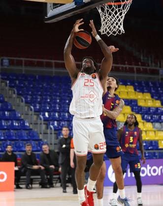March 13, 2026, Sabadell, Barcelona, Spain: Barcelona Spain 13.03.2026 Miles Norris ( FC Barcelona, Barca and Dan Oturu (Hapoel Ibi Tel Aviv) battle for the ball during the Basketball Euroleague match between FC Barcelona and Hapoel Ibi Tel Aviv at Palau Blaugrana on13 March 2026 in Barcelona. Basketball Euroleague: FC Barcelona 75-80 Hapoel Ibi Tel Aviv  - ZUMAu50_ 20260313_zsp_u50_001 Copyright: xXavixUrgelesx