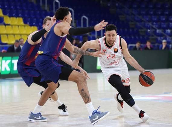 March 13, 2026, Sabadell, Barcelona, Spain: Barcelona Spain 13.03.2026 Miles Norris ( FC Barcelona, Barca and Vasilije Micic (Hapoel Ibi Tel Aviv) battle for the ball during the Basketball Euroleague match between FC Barcelona and Hapoel Ibi Tel Aviv at Palau Blaugrana on13 March 2026 in Barcelona. Basketball Euroleague: FC Barcelona 75-80 Hapoel Ibi Tel Aviv  - ZUMAu50_ 20260313_zsp_u50_006 Copyright: xXavixUrgelesx
