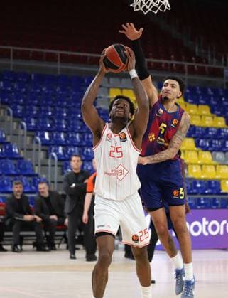 March 13, 2026, Sabadell, Barcelona, Spain: Barcelona Spain 13.03.2026 Miles Norris ( FC Barcelona, Barca and Dan Oturu (Hapoel Ibi Tel Aviv) battle for the ball during the Basketball Euroleague match between FC Barcelona and Hapoel Ibi Tel Aviv at Palau Blaugrana on13 March 2026 in Barcelona. Basketball Euroleague: FC Barcelona 75-80 Hapoel Ibi Tel Aviv  - ZUMAu50_ 20260313_zsp_u50_010 Copyright: xXavixUrgelesx