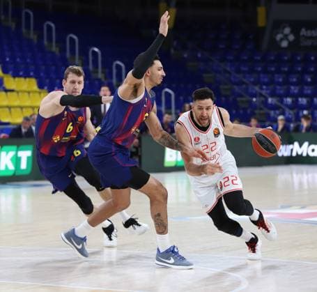 March 13, 2026, Sabadell, Barcelona, Spain: Barcelona Spain 13.03.2026 Miles Norris ( FC Barcelona, Barca and Vasilije Micic (Hapoel Ibi Tel Aviv) battle for the ball during the Basketball Euroleague match between FC Barcelona and Hapoel Ibi Tel Aviv at Palau Blaugrana on13 March 2026 in Barcelona. Basketball Euroleague: FC Barcelona 75-80 Hapoel Ibi Tel Aviv  - ZUMAu50_ 20260313_zsp_u50_013 Copyright: xXavixUrgelesx