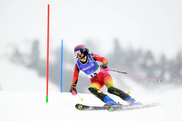 260314 Maya Fuegenschuh of Germany competes in the women™s para alpine skiing slalom during day 8 of the Milano Cortina 2026 Winter Paralympic Games on March 14, 2026 in Cortina. Photo: Maxim Thore BILDBYRAN kod MT MT1026 alpint alpine skiing paralympic games paralympics paralympiska spel paralympiske leker vinter-paralympics winter paralympics milano cortina 2026 milano cortina 2026 winter paralympic games 8 bbeng slalom tyskland germany *** 260314 Maya Fuegenschuh of Germany competes in the women™s para alpine skiing slalom during day 8 of the Milano Cortina 2026 Winter Paralympic Games on March 14, 2026 in Cortina Photo Maxim Thore BILDBYRAN kod MT MT1026 alpint alpine skiing paralympic games paralympiska spel paralympiske leker vinter paralympics winter paralympics milano cortina 2026 milano cortina 2026 winter paralympic games 8 bbeng slalom tyskland germany  Copyright: MAXIMxTHORE BB260314MT002