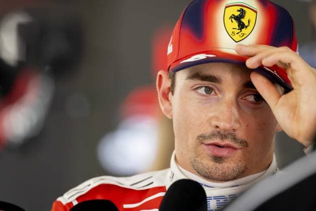SHANGHAI - Charles Leclerc (Ferrari) speaks to the press after qualifying at the Shanghai International Circuit ahead of the Chinese Grand Prix. SANDER KONING ANP xVIxANPxSportx xxANPxIVx 553283619 originalFilename: 553283619.jpg