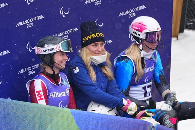 CORTINA, ITALY 20260314 Ebba Arsjö, Sweden, during the first run of Saturday s slalom (women s standing) in the Paralympics at Tofane Alpine Skiiing Center, Cortina. *** The image is included in the SPORTS PACKAGE. For others PAYMENT IMAGE *** CORTINA ITALY x10500x *** CORTINA, ITALY 20260314 Ebba Arsjö, Sweden, during the first run of Saturday s slalom women s standing in the Paralympics at Tofane Alpine Skiiing Center, Cortina The image is included in the SPORTS PACKAGE For others PAYMENT IMAGE CORTINA ITALY x10500x  Copyright: xMagnusxLejhall ParasportxSverige TT TTx PARALYMPICS 2026 LADIES SLALOM