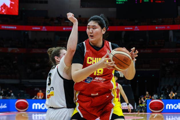 WUHAN, CHINA - MARCH 12: Zhang Ziyu 19 of China runs with the ball during the group A match between China and Belgium at FIBA Women s World Cup Qualifying Tournaments on March 12, 2026 in Wuhan, Hubei Province of China.  Copyright: xVCGx 111627616447