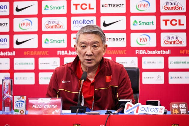 WUHAN, CHINA - MARCH 12: Head coach Gong Luming of China attends the press conference, PK, Pressekonferenz after the group A match between China and Belgium at FIBA Women s World Cup Qualifying Tournaments on March 12, 2026 in Wuhan, Hubei Province of China.  Copyright: xVCGx 111627627691