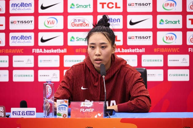 WUHAN, CHINA - MARCH 12: Tang Ziting 9 of China attends the press conference, PK, Pressekonferenz after the group A match between China and Belgium at FIBA Women s World Cup Qualifying Tournaments on March 12, 2026 in Wuhan, Hubei Province of China.  Copyright: xVCGx 111627627692