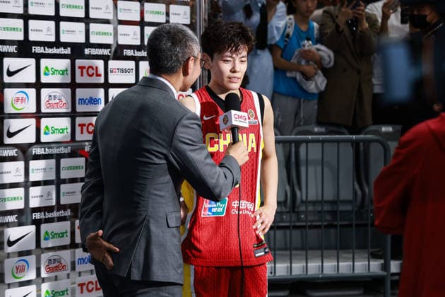 WUHAN, CHINA - MARCH 12: Yang Shuyu 6 of China gives an interview after the group A match between China and Belgium at FIBA Women s World Cup Qualifying Tournaments on March 12, 2026 in Wuhan, Hubei Province of China.  Copyright: xVCGx 111627627688