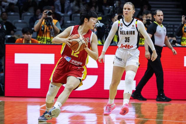 WUHAN, CHINA - MARCH 12: Chen Yujie 12 of China controls the ball during the group A match between China and Belgium at FIBA Women s World Cup Qualifying Tournaments on March 12, 2026 in Wuhan, Hubei Province of China.  Copyright: xVCGx 111627616444