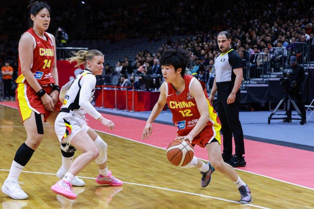 WUHAN, CHINA - MARCH 12: Chen Yujie 12 of China drives the ball during the group A match between China and Belgium at FIBA Women s World Cup Qualifying Tournaments on March 12, 2026 in Wuhan, Hubei Province of China.  Copyright: xVCGx 111627616450
