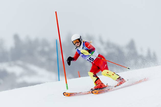 PARALYMPICS - Winter Paralympics Milano Cortina 2026 CORTINA D AMPEZZO,ITALY,14.MAR.26 - PARALYMPICS, ALPINE SKIING - Paralympic Winter games, Winterspiele,Spiele, Summer games Milano Cortina 2026, slalom, women. Image shows Laura Streng (AUT).  GEPAxpictures xMaticxKlansek