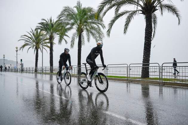 Paris Nice 2026 Stage 7 AURON, FRANCE - MARCH 14 : Girmay Biniam (ERI) of NSN Cycling Team before the start of the race during stage 7 of the 84th edition of Paris - Nice an UCI World Tour 2.UWT cycling road race stage for Men Elite of 138.7 km with start in Nice and finish in Auron on March 14, 2026 in Auron, France, 14 03 2026 ( Motordriver Guy De Vuyst - Auron France  Copyright: xNicoxVereeckenx