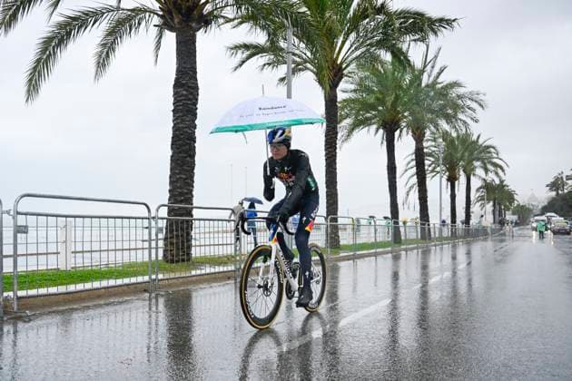 Paris Nice 2026 Stage 7 AURON, FRANCE - MARCH 14 : Vlasov Aleksandr (RUS) of Red Bull - BORA - Hansgrohe before the start of the race during stage 7 of the 84th edition of Paris - Nice an UCI World Tour 2.UWT cycling road race stage for Men Elite of 138.7 km with start in Nice and finish in Auron on March 14, 2026 in Auron, France, 14 03 2026 ( Motordriver Guy De Vuyst - Auron France  Copyright: xNicoxVereeckenx