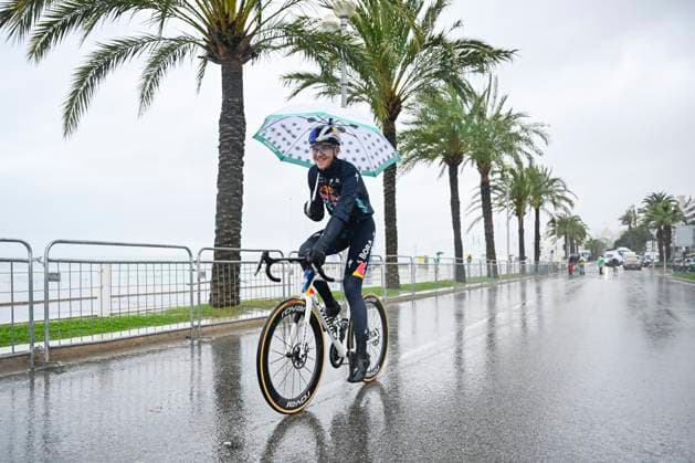 Paris Nice 2026 Stage 7 AURON, FRANCE - MARCH 14 : Thornley Callum (GBR) of Red Bull - BORA - Hansgrohe before the start of the race during stage 7 of the 84th edition of Paris - Nice an UCI World Tour 2.UWT cycling road race stage for Men Elite of 138.7 km with start in Nice and finish in Auron on March 14, 2026 in Auron, France, 14 03 2026 ( Motordriver Guy De Vuyst - Auron France  Copyright: xNicoxVereeckenx
