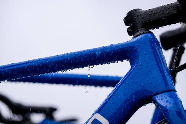 Picture shows the extreme rain conditions pictured before the start of the seventh stage of the 84th edition of the Paris-Nice cycling race, from Nice to Isola (120,4 km), on Saturday 14 March 2026. DAVIDxPINTENS  x167433147x