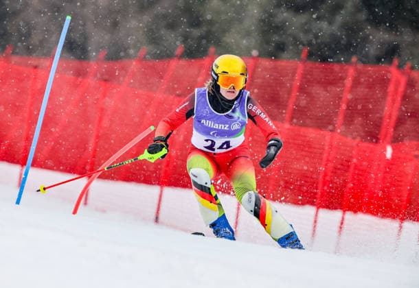 Milano Cortina 2026 Paralympic Winter games, Winterspiele,Spiele, Summer games - Para Alpine Skiing Andrea Rothfuss von Team Deutschland beim Para Alpine Skiing Slalom der Frauen bei Milano Cortina 2026 Paralympic Winter Games am 14.03.2026 *** Milano Cortina 2026 Paralympic Winter Games Para Alpine Skiing Andrea Rothfuss from Team Germany in the womens Para Alpine Skiing Slalom at Milano Cortina 2026 Paralympic Winter Games on 14 03 2026 Copyright: xBEAUTIFULxSPORTS MarcusxHartmannx