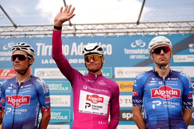 Van Der Poel Mathieu Of Alpecin-Premier Tech during the 188-kilometer Stage 6 of the Tirreno-Adriatico cycling race from San Severino Marche to Camerino - Italy - Saturday, March 14, 2026. - cycling.  Copyright: xMassimoxPaolone LaPressex