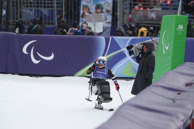 March 14, 2026, Milan, Lombardy, Italy: Nette Kiviranta of Finland in Paralympic Ã’Sit SkiO competition at Cortina de Ampezzo. Milan Italy - ZUMAg209 20260314_oly_g209_121 Copyright: xJonxGaedex