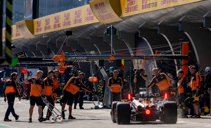 SHANGHAI Formula 1 driver Oscar Piastri of McLaren Mastercard Formula 1 Team during the Formula 1 China Shanghai qualifying at the Shanghai International Circuit on March 14, 2025 in Shanghai, China Photo by DeFodi Images