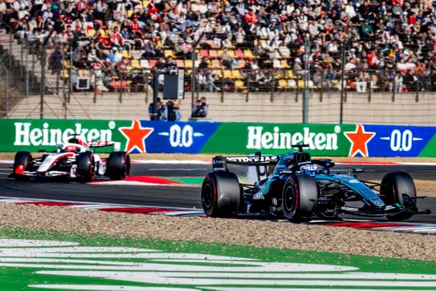SHANGHAI Formula 1 driver George Russell of Mercedes AMG Petronas Formula One Team during the Formula 1 China Shanghai qualifying at the Shanghai International Circuit on March 14, 2025 in Shanghai, China Photo by DeFodi Images