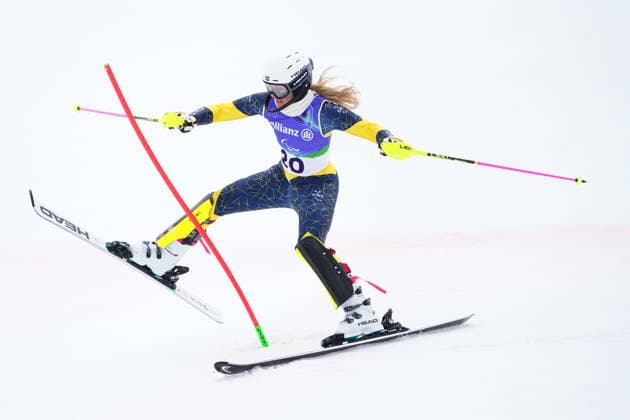 CORTINA, ITALY 20260314 Ebba Arsjö, Sweden, during the first run of Saturday s slalom (women s standing) in the Paralympics at Tofane Alpine Skiiing Center, Cortina. *** The image is included in the SPORTS PACKAGE. For others PAYMENT IMAGE *** CORTINA ITALY x10500x *** CORTINA, ITALY 20260314 Ebba Arsjö, Sweden, during the first run of Saturday s slalom women s standing in the Paralympics at Tofane Alpine Skiiing Center, Cortina The image is included in the SPORTS PACKAGE For others PAYMENT IMAGE CORTINA ITALY x10500x  Copyright: xMagnusxLejhall ParasportxSverige TT TTx PARALYMPICS 2026 LADIES SLALOM