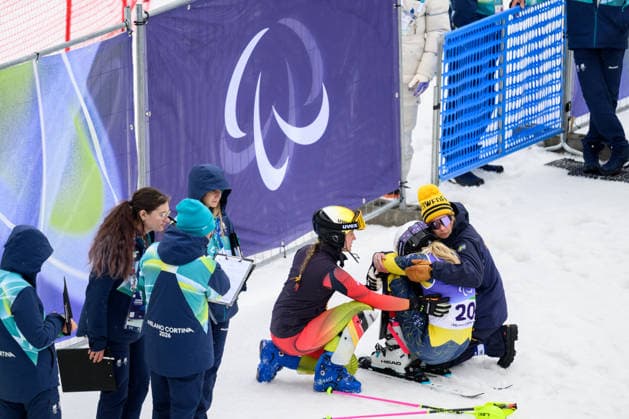 260314 Ebba Arsjö of Sweden looks dejected in the women™s para alpine skiing slalom during day 8 of the Milano Cortina 2026 Winter Paralympic Games on March 14, 2026 in Cortina. Photo: Maxim Thore BILDBYRAN kod MT MT1026 alpint alpine skiing paralympic games paralympics paralympiska spel paralympiske leker vinter-paralympics winter paralympics milano cortina 2026 milano cortina 2026 winter paralympic games 8 bbeng slalom sverige sweden depp *** 260314 Ebba Arsjö of Sweden looks dejected in the women™s para alpine skiing slalom during day 8 of the Milano Cortina 2026 Winter Paralympic Games on March 14, 2026 in Cortina Photo Maxim Thore BILDBYRAN code MT MT1026 alpint alpine skiing paralympic games paralympiska spel paralympiske leker vinter paralympics winter paralympics milano cortina 2026 milano cortina 2026 winter paralympic games 8 bbeng slalom sverige sweden depp  Copyright: MAXIMxTHORE BB260314MT026