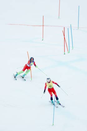 PARALYMPICS - Winter Paralympics Milano Cortina 2026 CORTINA D AMPEZZO,ITALY,14.MAR.26 - PARALYMPICS, ALPINE SKIING - Paralympic Winter games, Winterspiele,Spiele, Summer games Milano Cortina 2026, slalom, women. Image shows Veronika Aigner and guide Eric Digruber (AUT).  GEPAxpictures xMaticxKlansek