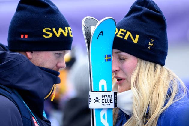 260314 Ebba Arsjö of Sweden looks dejected in the women™s para alpine skiing slalom during day 8 of the Milano Cortina 2026 Winter Paralympic Games on March 14, 2026 in Cortina. Photo: Maxim Thore BILDBYRAN kod MT MT1026 alpint alpine skiing paralympic games paralympics paralympiska spel paralympiske leker vinter-paralympics winter paralympics milano cortina 2026 milano cortina 2026 winter paralympic games 8 bbeng slalom sverige sweden depp *** 260314 Ebba Arsjö of Sweden looks dejected in the women™s para alpine skiing slalom during day 8 of the Milano Cortina 2026 Winter Paralympic Games on March 14, 2026 in Cortina Photo Maxim Thore BILDBYRAN code MT MT1026 alpint alpine skiing paralympic games paralympiska spel paralympiske leker vinter paralympics winter paralympics milano cortina 2026 milano cortina 2026 winter paralympic games 8 bbeng slalom sverige sweden depp  Copyright: MAXIMxTHORE BB260314MT033