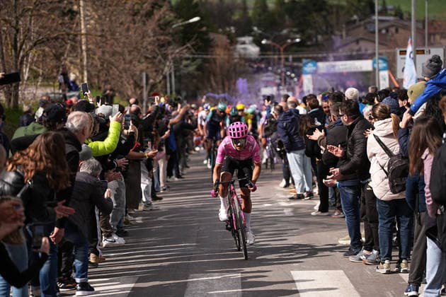 Carapaz Richard Of Ef Education - Easypost during the 188-kilometer Stage 6 of the Tirreno-Adriatico cycling race from San Severino Marche to Camerino - Italy - Saturday, March 14, 2026. - cycling.  Copyright: xMarcoxAlpozzi LaPressex