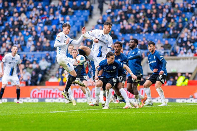 14 03 2026 Soccer, 2025 2026, 2 Bundesliga, Matchday 26, DSC Arminia Bielefeld SC Paderborn 07 L R Calvin Brackelmann Paderborn , Stefano Marino Paderborn , Marvin Mehlem Bielefeld , Noah Joel Sarenren Bazee Bielefeld , Benjamin Boakye Bielefeld , Maximilian Bauer Bielefeld DFL REGULATIONS PROHIBIT ANY USE OF PHOTOGRAPHS AS IMAGE SEQUENCES AND OR QUASI VIDEO