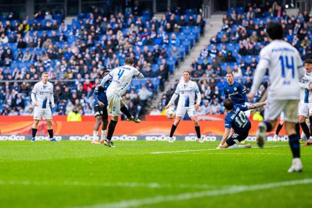 14 03 2026 Soccer, 2025 2026, 2 Bundesliga, Matchday 26, DSC Arminia Bielefeld SC Paderborn 07 Calvin Brackelmann Paderborn scores the supposed goal for 1 1 DFL REGULATIONS PROHIBIT ANY USE OF PHOTOGRAPHS AS IMAGE SEQUENCES AND OR QUASI VIDEO