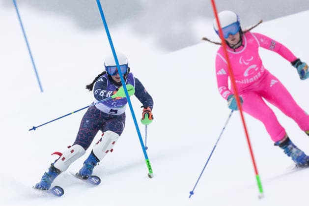 Para Alpine Skiing - Milano Cortina 2026 Winter Paralympic Games: Day 8 Menna Fitzpatrick (GBR) and guide Katie Guest participate in the Women s Para Alpine Skiing Slalom on day eight of the Milano Cortina 2026 Winter Paralympic Games at Tofane Alpine Skiing Centre in Cortina d Ampezzo, Italy, on March 14, 2026. Cortina d Ampezzo Italy  Copyright: xMauroxUjettox originalFilename:ujetto-paraalpi260314_npYF6.jpg