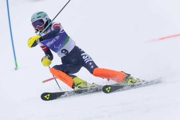 Para Alpine Skiing - Milano Cortina 2026 Winter Paralympic Games: Day 8 Marg. Gustafson (USA) and guide Spenser Gustafson participate in the Women s Para Alpine Skiing Slalom on day eight of the Milano Cortina 2026 Winter Paralympic Games at Tofane Alpine Skiing Centre in Cortina d Ampezzo, Italy, on March 14, 2026. Cortina d Ampezzo Italy  Copyright: xMauroxUjettox originalFilename:ujetto-paraalpi260314_npeEU.jpg