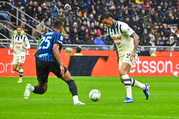 Gianluca Scamacca of Atalanta BC in action during the Serie A football match between FC Internazionale Milano and Atalanta BC at San Siro Stadium on in Milan, Italy.  Copyright: xAndreaxRosito IPAxSportx xipa-agency.netx xx IPA_72857550 IPA_Agency_IPA72857550