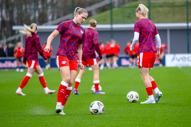 Marleen Schimmer RB Leipzig Women, 14 at Warm Up before the match , RB Leipzig Women vs 1 FC Union Berlin Women, Football, Google Pixel Women Bundesliga, Matchday 20, Season 2025 2026, 14 03 2026 ,¨ DFL REGULATIONS PROHIBIT ANY USE OF PHOTOGRAPHS AS IMAGE SEQUENCES AND OR QUASI VIDEO,¨ RB Leipzig Women vs 1 FC Union Berlin Women, Football, Google Pixel Women Bundesliga, Matchday 20, Season 2025 2026, 14 03 2026 Leipzig Copyright: xEibner-Pressefoto LauraxRoemerx EP_LRR