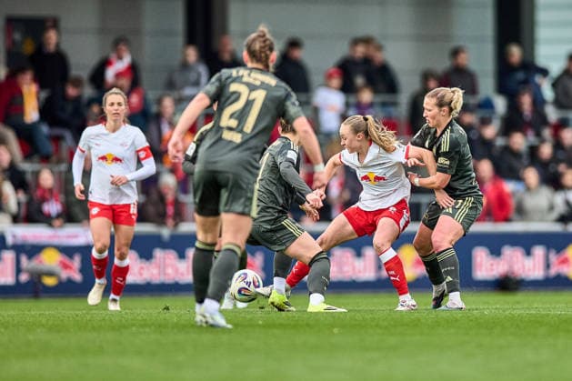 14 03 2026, GER, Womens Soccer, BL, 2025 2026, RB Leipzig 1 FC Union Berlin Lou Ann Joly 6, RB Leipzig , in duel, action, with ball Leipzig training center of the Red Bull Saxony Germany