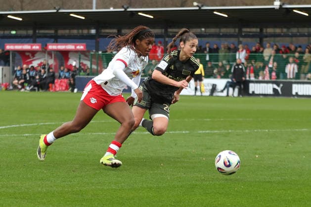 Google Pixel Women Bundesliga, RB Leipzig 1 FC Union Berlin 14 03 2026 Delice Boboy 17, RB Leipzig vs Amber Tysiak 26, Union Berlin Football, Google Pixel Women Bundesliga, Season 2025 2026, 20 Matchday RB Leipzig vs 1 FC Union Berlin on 14 03 2026, Training Center Cottaweg, Leipzig DFB REGULATIONS PROHIBIT ANY USE OF PHOTOGRAPHS AS IMAGE SEQUENCES AND OR QUASI VIDEO Copyright: xBEAUTIFULxSPORTS JanxKaeferx