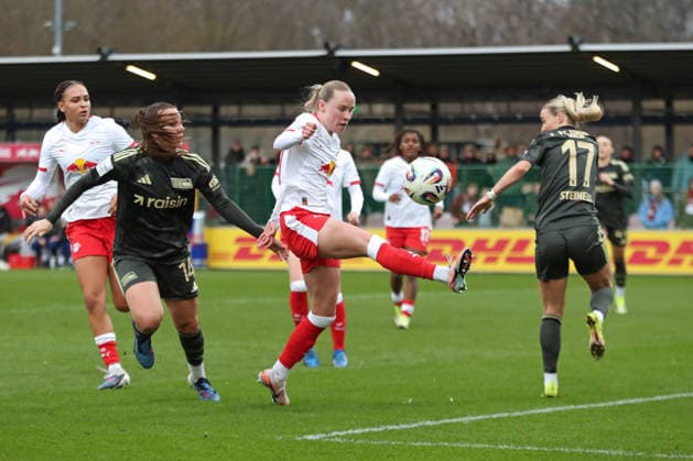 Google Pixel Womens Bundesliga, RB Leipzig 1 FC Union Berlin 14 03 2026 Nikoline Dudek 24, RB Leipzig in the penalty area Football, Google Pixel Womens Bundesliga, Season 2025 2026, 20 Matchday RB Leipzig vs 1 FC Union Berlin on 14 03 2026, Training Center Cottaweg, Leipzig DFB REGULATIONS PROHIBIT ANY USE OF PHOTOGRAPHS AS IMAGE SEQUENCES AND OR QUASI VIDEO Copyright: xBEAUTIFULxSPORTS JanxKaeferx