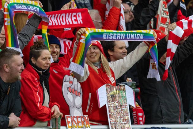 Germany, Google Pixel Womens Bundesliga, Season 2025 2026, Matchday 20, Training Center Cottaweg, RB Leipzig vs 1 FC Union Berlin, Fan scene with scarf Copyright: xMichellexLukax