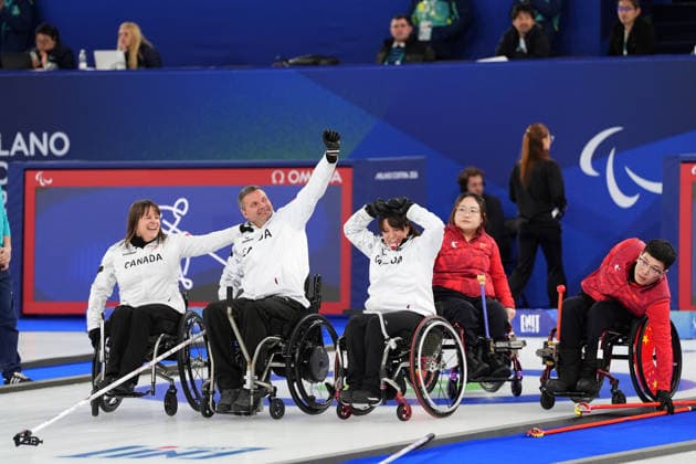 CORTINA, ITALY 20260314 Canada wins gold after defeating China in the mixed curling final at the Paralympics at the Cortina Curling Olympic Stadium. *** The image is included in the SPORTS PACKAGE. For others PAYMENT IMAGE *** CORTINA ITALY x9200x *** CORTINA, ITALY 20260314 Canada wins gold after defeating China in the mixed curling final at the Paralympics at the Cortina Curling Olympic Stadium The image is included in the SPORTS PACKAGE For others PAYMENT IMAGE CORTINA ITALY x9200x  Copyright: xBjörnxLarssonxRosvall TTx PARALYMPICS 2026 CURLING FINAL