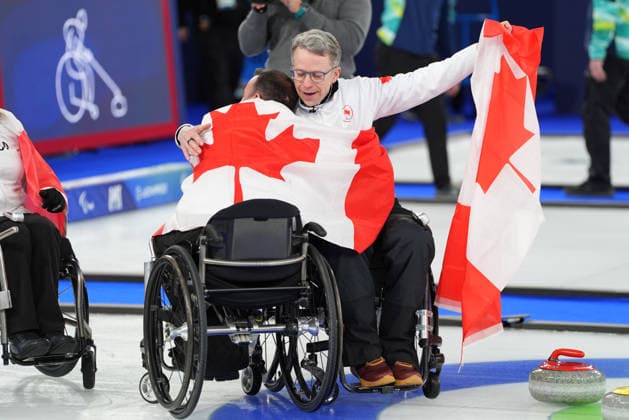 CORTINA, ITALY 20260314 Canada wins gold after defeating China in the mixed curling final at the Paralympics at the Cortina Curling Olympic Stadium. *** The image is included in the SPORTS PACKAGE. For others PAYMENT IMAGE *** CORTINA ITALY x9200x *** CORTINA, ITALY 20260314 Canada wins gold after defeating China in the mixed curling final at the Paralympics at the Cortina Curling Olympic Stadium The image is included in the SPORTS PACKAGE For others PAYMENT IMAGE CORTINA ITALY x9200x  Copyright: xBjörnxLarssonxRosvall TTx PARALYMPICS 2026 CURLING FINAL