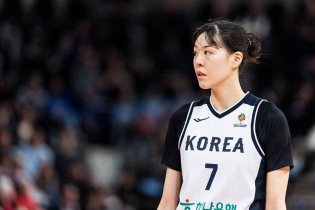 LYON-VILLEURBANNE, FRANCE - MARCH 14: Jisu Park (Republic of Korea, 7) during the FIBA Women™s World Cup Qualifying Tournament match between Republic of Korea (KOR) vs. Colombia (COL) at Astroballe on matchday 3 of the FIBA Women™s World Cup Qualifying Tournament on March 14, 2026 in Lyon-Villeurbanne, France. France Copyright: xSteffiexWunderlx
