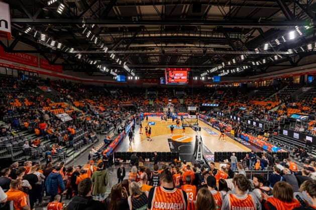 easyCredit BBL Ratiopharm Ulm vs Science City Jena 14 03 2026 Ulm, GERMANY 14 March 2026 The Ratiopharm Arena before the match between Ratiopharm Ulm and Science City Jena on matchday 24 of the easyCredit BBL at the Ratiopharm Arena Ulm Copyright: xBEAUTIFULxSPORTS Steinx