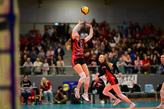 Volleyball I Women I Season 2025 2026 I Bundesliga I Main Round I ETV Hamburger Volksbank Volleys VC Wiesbaden I 14 03 2026 Zoe Konjer 8, ETV Hamburger Volksbank Volleys Hamburg CU Arena Hamburg Germany Copyright: xLobeca FelixxSchlikisx