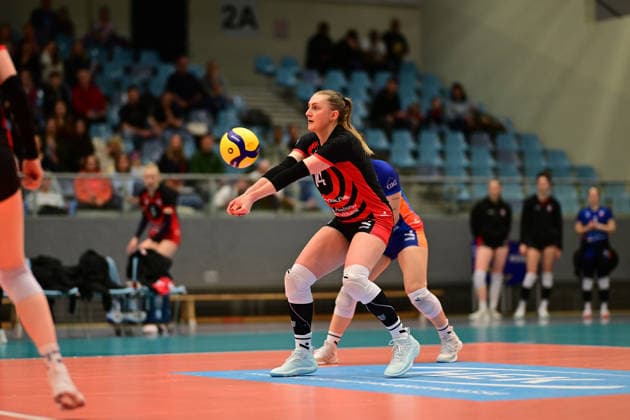 Volleyball I Women I Season 2025 2026 I Bundesliga I Main Round I ETV Hamburger Volksbank Volleys VC Wiesbaden I 14 03 2026 Fiona Dittmann 14, ETV Hamburger Volksbank Volleys Hamburg CU Arena Hamburg Germany Copyright: xLobeca FelixxSchlikisx