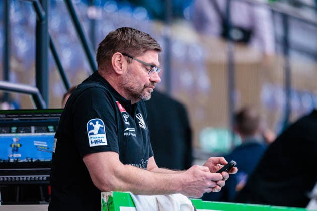 Aaron Ziercke GWD Minden, Coach GER, GWD Minden vs HSG Wetzlar, Handball, 1 Bundesliga, 25 Matchday, Season 2025 2026, 14 03 2026 GER, GWD Minden vs HSG Wetzlar, Handball, 1 Bundesliga, 25 Matchday, Season 2025 2026, 14 03 2026 Minden Copyright: xEibner-Pressefoto JanxRollingerx EP_JSK