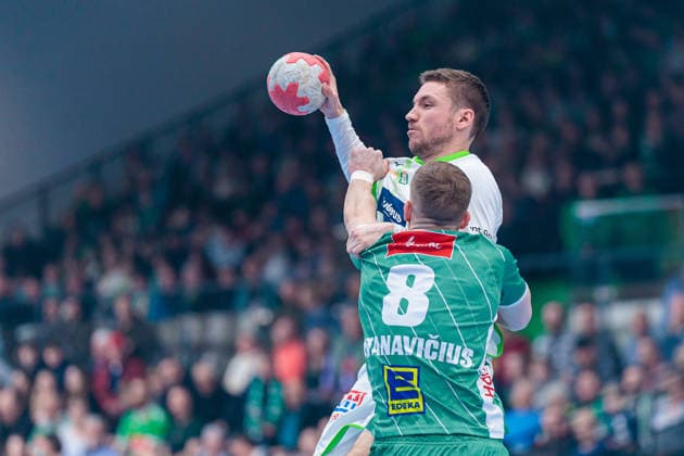 duel, f l Dominik Mappes HSG Wetzlar, 07 , Karolis Antanavicius GWD Minden, 08 GER, GWD Minden vs HSG Wetzlar, Handball, 1 Bundesliga, 25 Matchday, Season 2025 2026, 14 03 2026 GER, GWD Minden vs HSG Wetzlar, Handball, 1 Bundesliga, 25 Matchday, Season 2025 2026, 14 03 2026 Minden Copyright: xEibner-Pressefoto JanxRollingerx EP_JSK