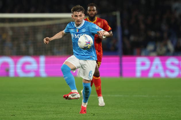 Napoli™s Billy Gilmour during the Serie A soccer match between Napoli and Lecce at the Diego Armando Maradona Stadium in Naples, southern italy - Saturday , March 14 , 2026. - Soccer .  Copyright: xAlessandroxGarofalo LaPressex